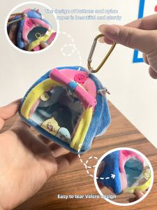 Mini Pain Bag Coin Purse Headphone Cable Storage Bag Cute Tent Plush Portable Wallet Creative Coin Bag Storage Bag