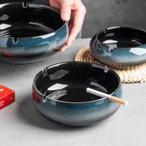 Retro Chinese Ceramic Ashtray Large