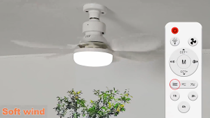 Lampu Kipas Angin Plafon remote control Lampu 2In1 kipas universal antarmuka LED E27 Lampu kipas