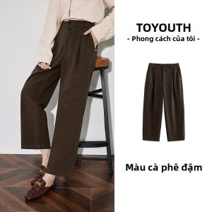 Toyouth | Quần Lông Cừu Dài 3/4 Cổ Điển Phong Cách Dạo Phố