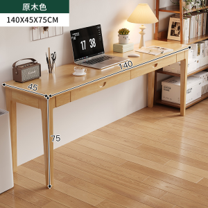 Minimalist Solid Wood Computer Desk Book Desk Home Study Office Desk Small Bedroom Study Room Wall Long Table