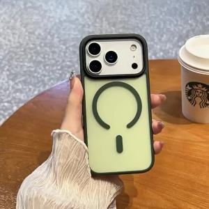 Camera Control Button TPU Shockproof For Magsafe Magnetic Case For iPhone 17 16 Pro Max Transparent Wireless Charging Hard Cover