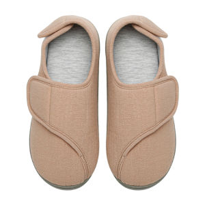 Elderly Wide Comfortable Slippers with Adjustable Strap Anti-Slip Soft Bottom for Swollen Feet Bunions Diabetic Foot Deformities Large Size Pregnant Women Foot Edema