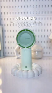JISULIFE Mini Fan 4000mAh Battery 5-speed Wi nd Protable Handheld Fans Upgrade Turbo Fan Bladeless Safety(Kipas kecil)