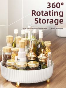 360 Degree Rotating Storage Shelf Multifunctional