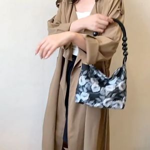 DMTS160 Tas Bahu Kain Jacquard Retro Populer 2023 Baru Tas Selempang Wanita