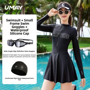 Umay(佑美) | Long Sleeve Full Body Sun Protection Swimsuit Conservative Large Size