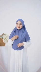 Jilbab Hijab Instan Kerudung Bergo Instan Khimar Syari Nadine Non Pet Jumbo Spandek Jersey Premium All Size Syari