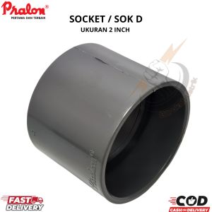 Socket Soket Lurus 2"(PRALON )/ Sambungan Pipa Lurus 2 Inci/Fitting Pipa Sock SOK Polos Lurus 2 Inch