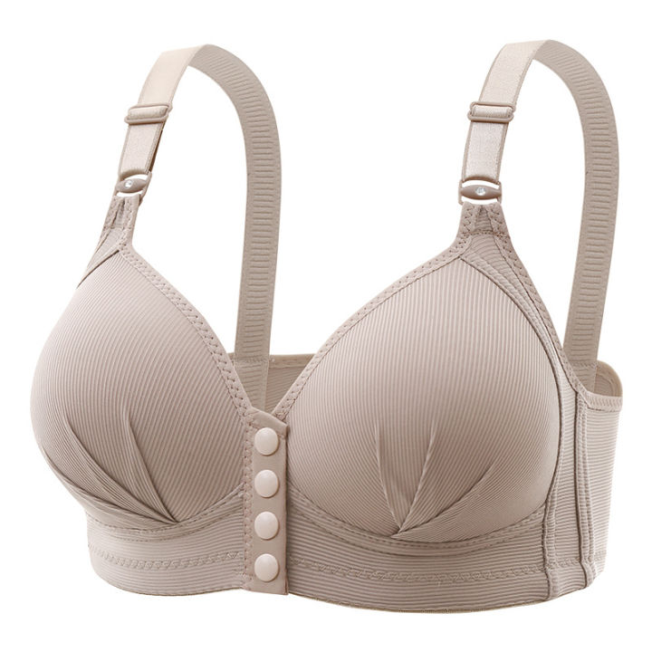 OK Bra Lace Women's Front Open Buckle-type Non-steel Ring Top-up