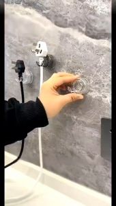 Rotating Suction Cup Small Hook Plug Hook Storage And Fixing Device Socket Hanging Plug Divine Tool Kitchen Power Supply No Punching Required