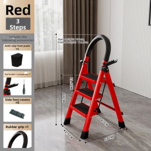 Foldable Telescopic Stepladder Sturdy Safety Locks