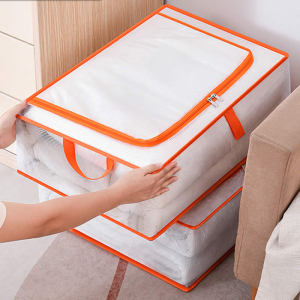 Wardrobe Organisers Storage Bag Organizer for Clothes Blanket Comforter Foldable with Zippers Handles Bag Storage Organizer Space Saving