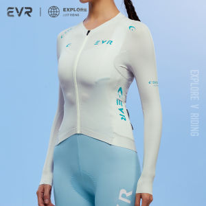 evr | EVR Womens Long Sleeve Cycling Clothing Quick Dry Breathable Sun Protection Road Bicycle Top Reflective Cycling Equipment