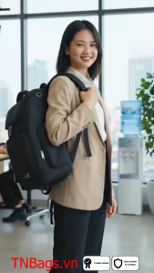Balo Doanh Nhân Cao Cấp Xbags Prime X XB2009 Chống Nước Chống Sốc Ngăn Rộng Tiện Lợi Đựng Được Laptop 17 Inch Màu Đen Sang Trọng Lịch Lãm!