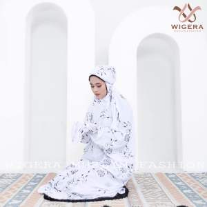 MUKENA Dewasa Terusan Bordir Bunga Teratai Mukena Wanita Dewasa Terusan Bordir