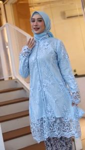 Atasan Kebaya Seroja Tile Payet Terbaru / Kebaya AZk23 Wanita Cantik Elegan Formal Kekinian 2023