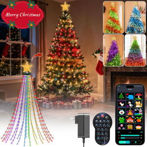 New Christmas Gifts 1.8m/5.9ft 400LEDs Christmas Tree String Lights Color Changing Indoor Decor Lights for Holiday Home Decor