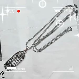 Kalung Liontin Fashion Desain Sempoa Untuk Pria Wanita Gaya Retro