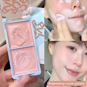 Two-tone Face Highlight Cream Expansion Brightening Pink Facial Highlighter Palette Natural Blush Moisturizing Matte Pink Rouge