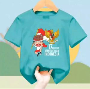 Atasan Kaos Anak Usia 1-12 Tahun untuk Perayaan 17 Agustus