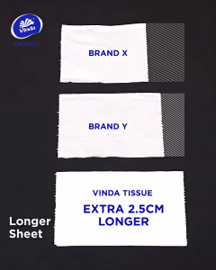 Vinda Deluxe Smooth Feel Toilet Tissue 4 Ply (27 Rolls) (10 Rolls)