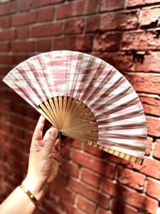 Quạt Nữ ZhiMo Original Water Mill Edge Fashion Sensation Fan Blue Grey Pink Quality Handmade Bamboo Bone 20 Roots Fan