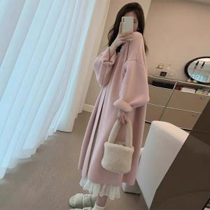 WANGGONGZHU | Princess Style Womens Knitted Open Cardigan Long Sleeve Warm Fashionable Loose Fit Autumn Winter Outerwear Casual Elegant