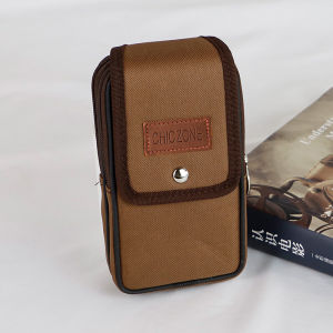 กระเป๋าใส่โทรศัพท์มือถือผ้าอ็อกซ์ฟอร์ดสำหรับผู้ชาย กระเป๋าคาดเอวแบบสะพายข้างแบบยูนิเซ็กซ์ สายรัดสำหรับใส่โทรศัพท์มือถือแบบยูนิเซ็กซ์