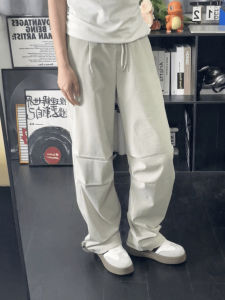 Quần Ống Đứng Nam Cleanfit American Retro Paratrooper Ice Silk Quần Ống Đứng Rộng Rãi Nhanh Khô Quần Ống Đứng Thường Ngày Quần Ống Đứng