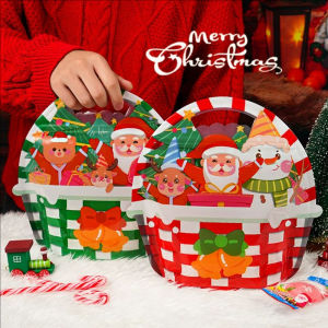 YESPERY 5ชิ้นถุงขนมคริสต์มาสกระเช้าดอกไม้คริสต์มาสซานตาคลอสมนุษย์หิมะน่ารักเรนเดียร์ซีลในตัวเองบิสกิตกระเป๋าของขวัญเทศกาลเด็ก