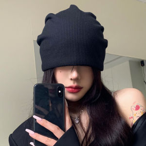 2 Colors Women Skullies Knitted Beanies Hedging Caps Solid Color Cotton Spring Summer Bonnet Hat