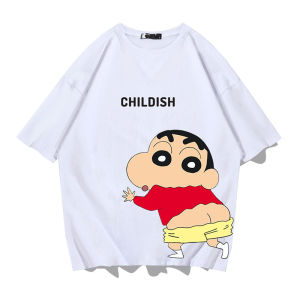 Bandai | New Wax Crayon Shin-chan Collaboration T-shirt for Adults and Children - Loose Short-sleeved Pure Cotton Cartoon Trendy Top