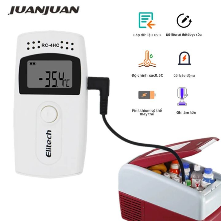 Máy Ghi Dữ Liệu Nhiệt Độ Kỹ Thuật Số USB RC-4HC Với Cảm Biến Bên Ngoài ...