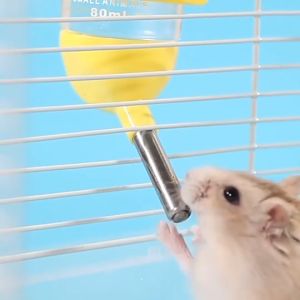 60/80/125/250ml Hamster Water Drinking Bottle Cage Hanger Small Pet Water Bottle Water Dispenser
