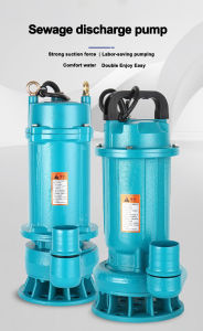 Cutting sewage pump 220V 50HZ Submersible pump domestic sewage pump/agricultural/irrigation/Septic tank biogas sewage pump
