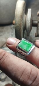 nhẫn mỹ nam hợp kim mặt đá quý Ngọc Bích mầu xanh hoặc sapphire xanh đen quý khách tùy lựa chọn