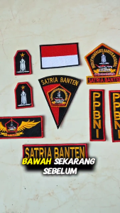 Patch Bordir PPBNI Satria Banten 1 Set logo | Emblem Seragam Ormas Komunitas Kualitas Premium