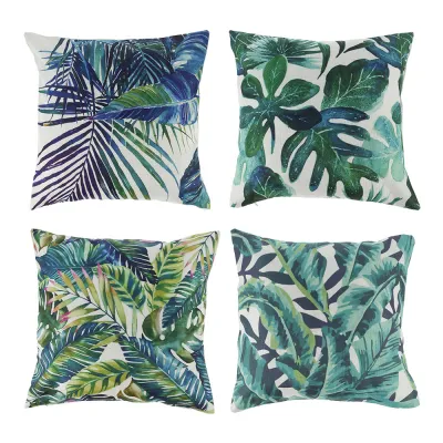 4Pcs Throw Pillow Covers Waterproof Cushion Pillow Case Outdoor Patio Garden Pillowcases for Home Office Chair Sofa Home Decor