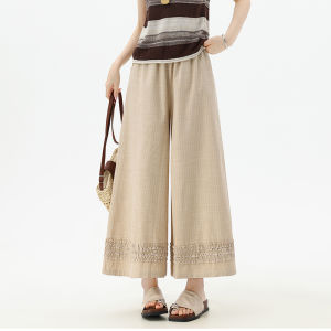 La Chapelle | Lightweight High Waist Wide Leg Trousers Summer