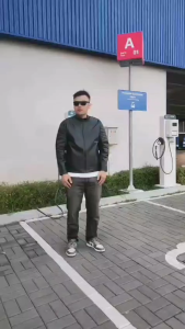 Foratjin - Jaket Semi Kulit Elevate Bikers Bordir belakang