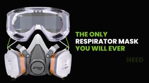 Dustproof Gas Mask gas mask respirator for chemical with goggles gifts Safe working filter