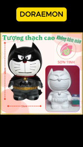 Tượng thạch cao doremon DORAEMON BATMAN M55 (Không kèm màu) Bé Tô Màu Tô Tượng