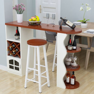 Modern Simple European Style Bar Table Movable against the Wall for Living Room Kitchen Partition And Wine Cabinet Home Use