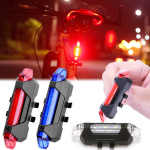 USB ชาร์จไฟ LED ไฟท้ายจักรยานจักรยานเสือภูเขาความปลอดภัยในการขับขี่คําเตือนด้านหน้าด้านหลังกระพริบไฟ Night ขี่อุปกรณ์เสริม