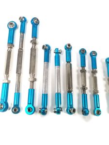 ชุดล้อเลื่อนอะลูมิเนียมอัลลอยด์สำหรับรถยนต์โมเดล ชุดล้อเลื่อนโลหะสำหรับเครื่องจักรยนต์ RC รถยนต์แบบไร้สาย DIY ชิ้นส่วนอัพเกรด