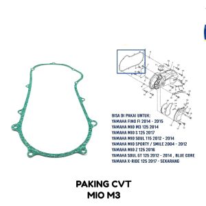 Paking CVT Mio M3 - Packing Gasket Perpak Bak Blok Block Fino Fi 125 Mio S Z 125 Soul GT XRide 125