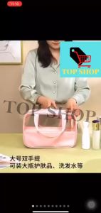 TOP Shop 1pcs PVC Cosmetic Bag Waterproof Washing Bag Dustproof Travel Storage Pouch Make up Organizer Storage Bag