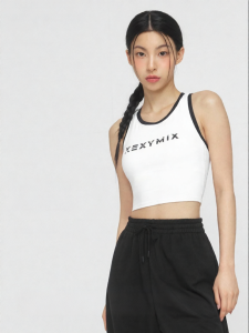 Letter Print Yoga Fitness Sports Bra