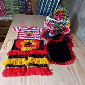 Setelan kaos Reog dan Celana Barongan siap pakai full embong l Stelan Baju Reog full set barongan l Stelan Baju Reog Ponorogo Anak